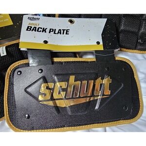 New Lot Of 6 Schutt Back Plate SMU Varsity ISFM Black/Gold Football